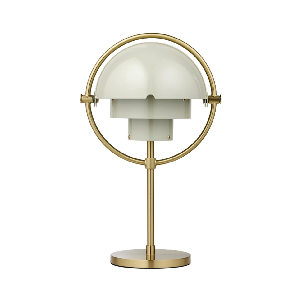 MULTI-LITE tragbare Lampe creme mit Messingsockel