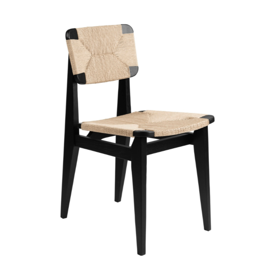 C-CHAIR Stuhl aus schwarzem Eichenholz