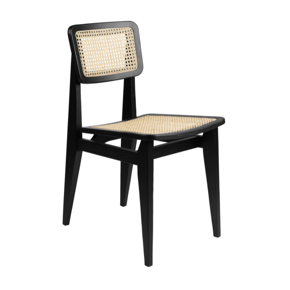 C-CHAIR black oak wood chair with weaving