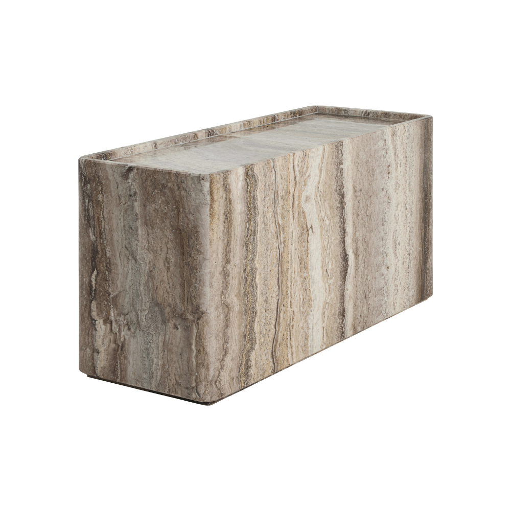 PIETRA gray travertine coffee table