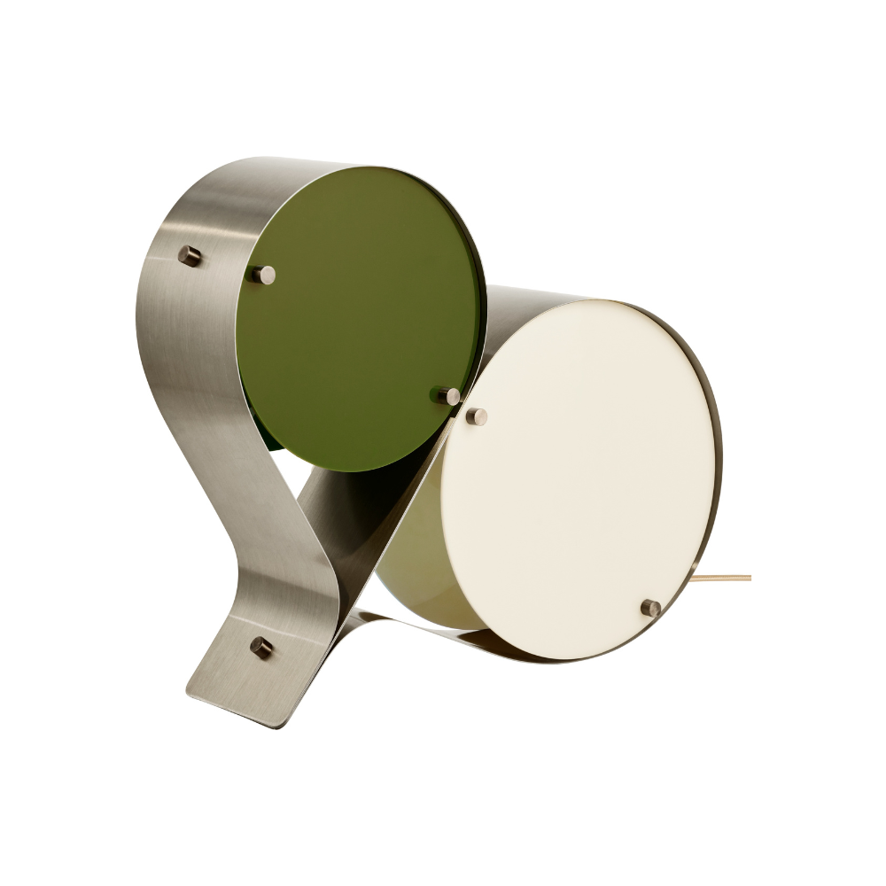 COPPIA cream table lamp with olive