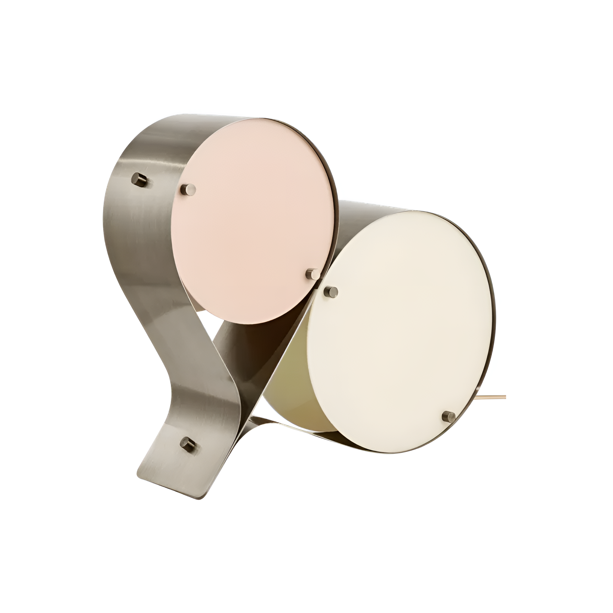 COPPIA cream table lamp with pink