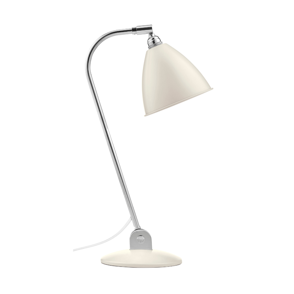 BESTLITE BL2 Table Lamp in Chrome with Cream Shade