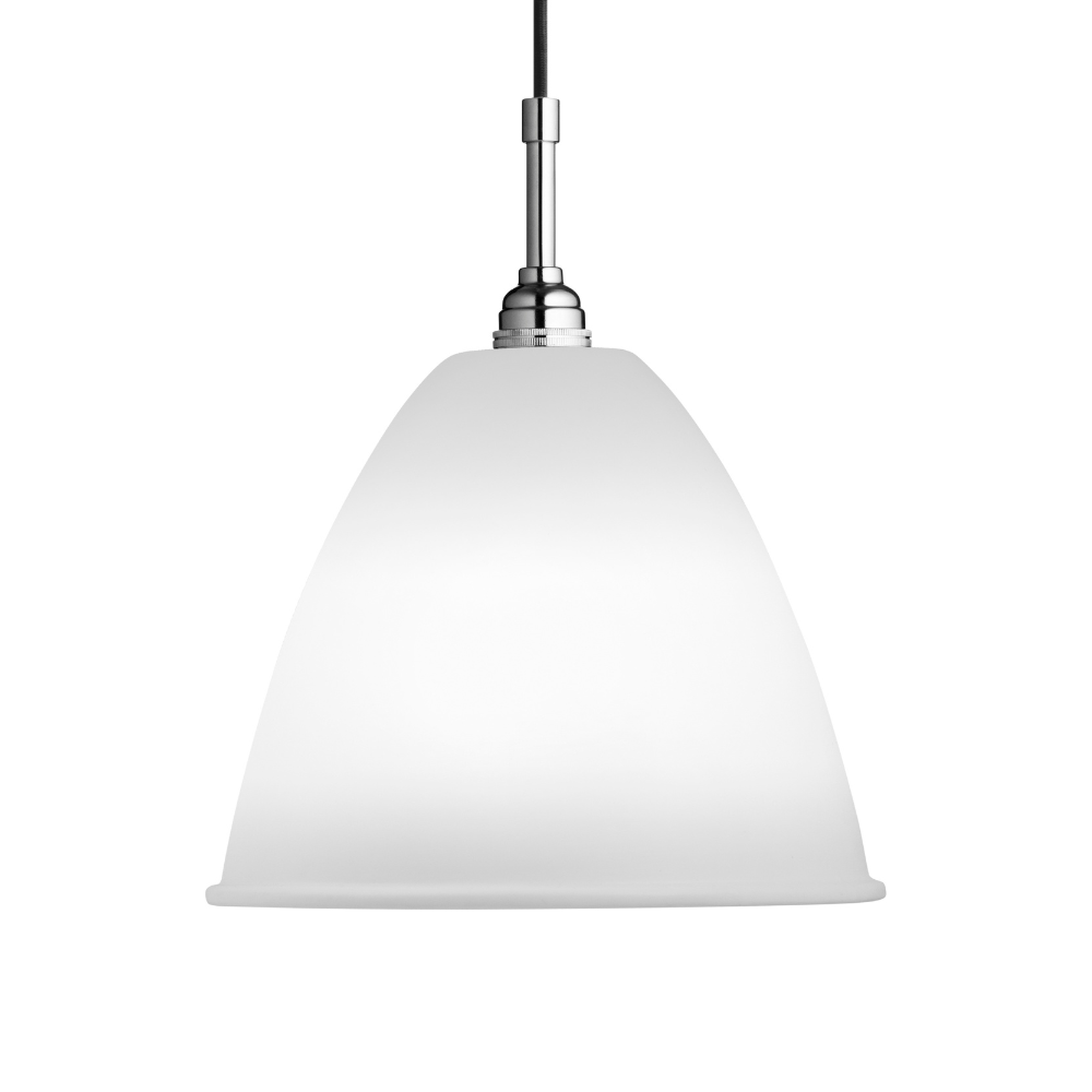 BESTLITE BL9 Chrome Pendant Lamp with Porcelain Shade