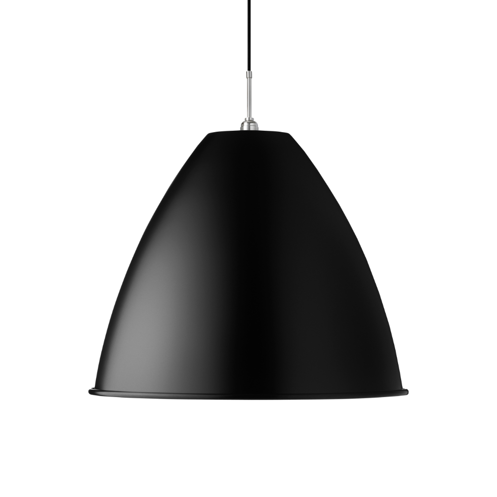 BESTLITE BL9 chrome pendant lamp with black shade