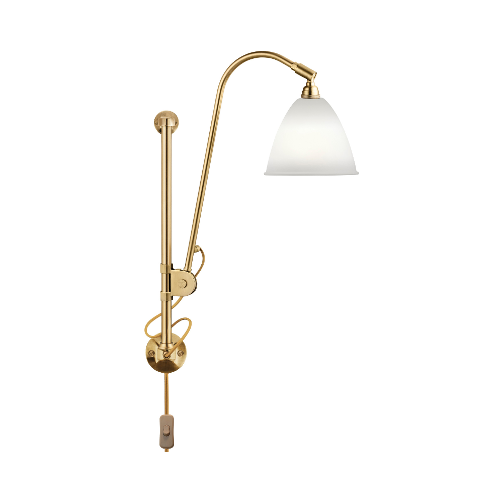 Wandleuchte BESTLITE BL5 Messing mit Porzellan-Schirm