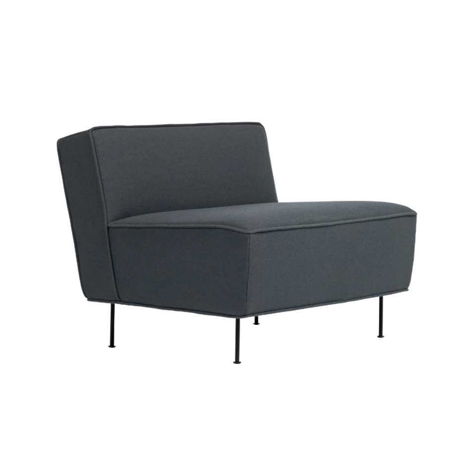Sessel MODERN LINE gepolstert mit schwarzem Gestell