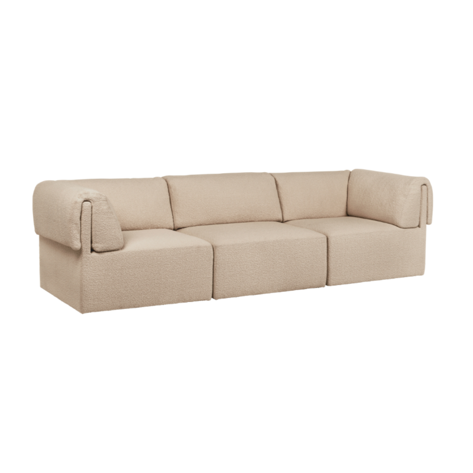 3-seater upholstered WONDER sofa
