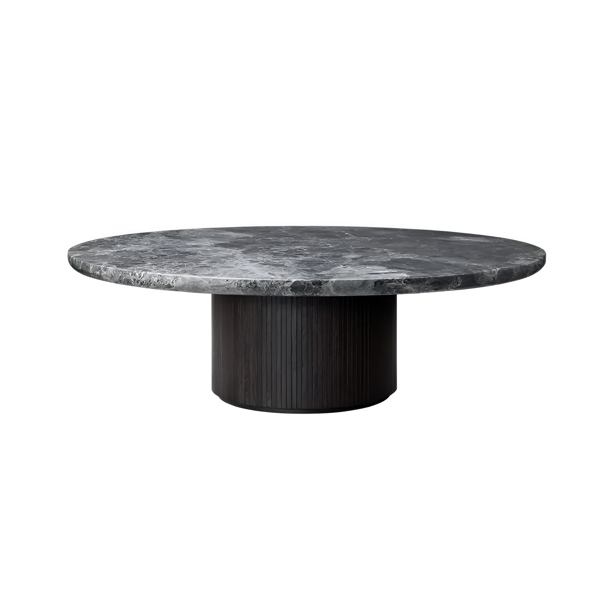 MOON coffee table black oak veneer and marble