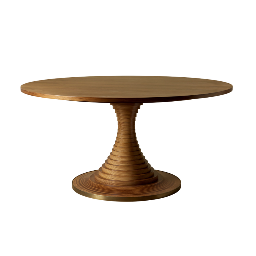Round table TAVOLO walnut wood