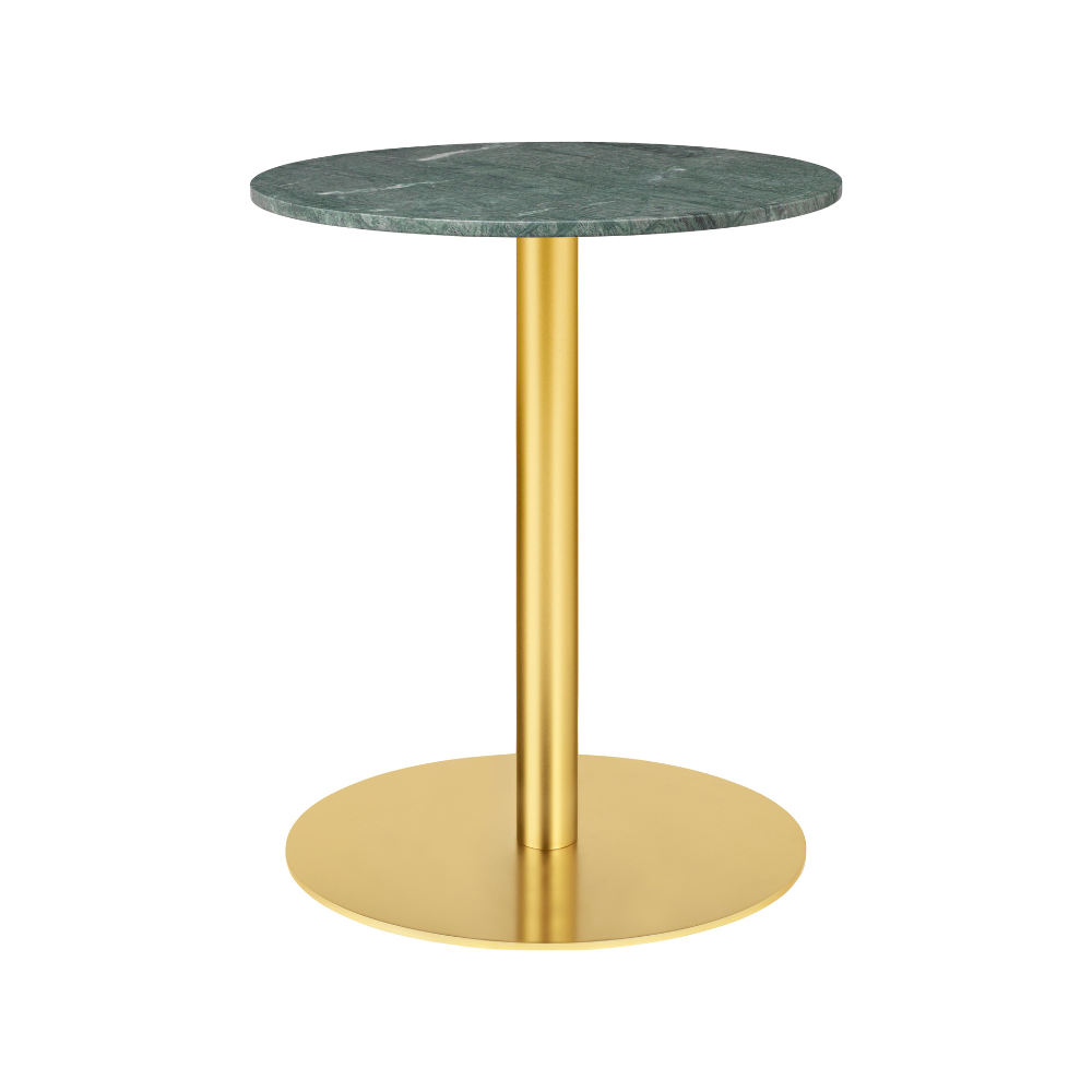 Runder Tisch 1.0 grüner Marmor mit goldenem Fuß