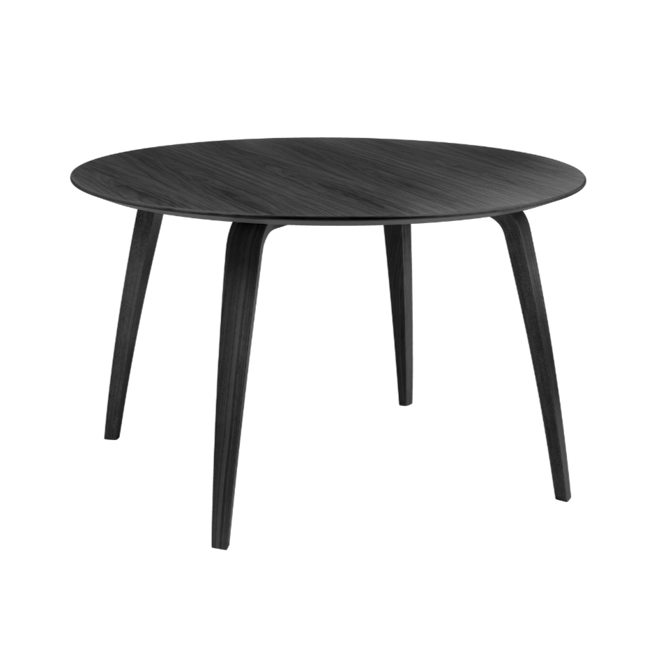 GUBI Round Table Black Ash Wood