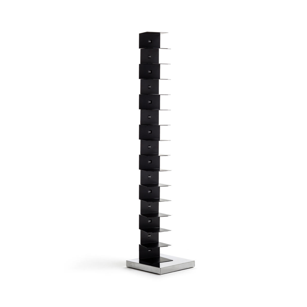 Regale PTOLOMEO ART schwarz mit Stahlbasis