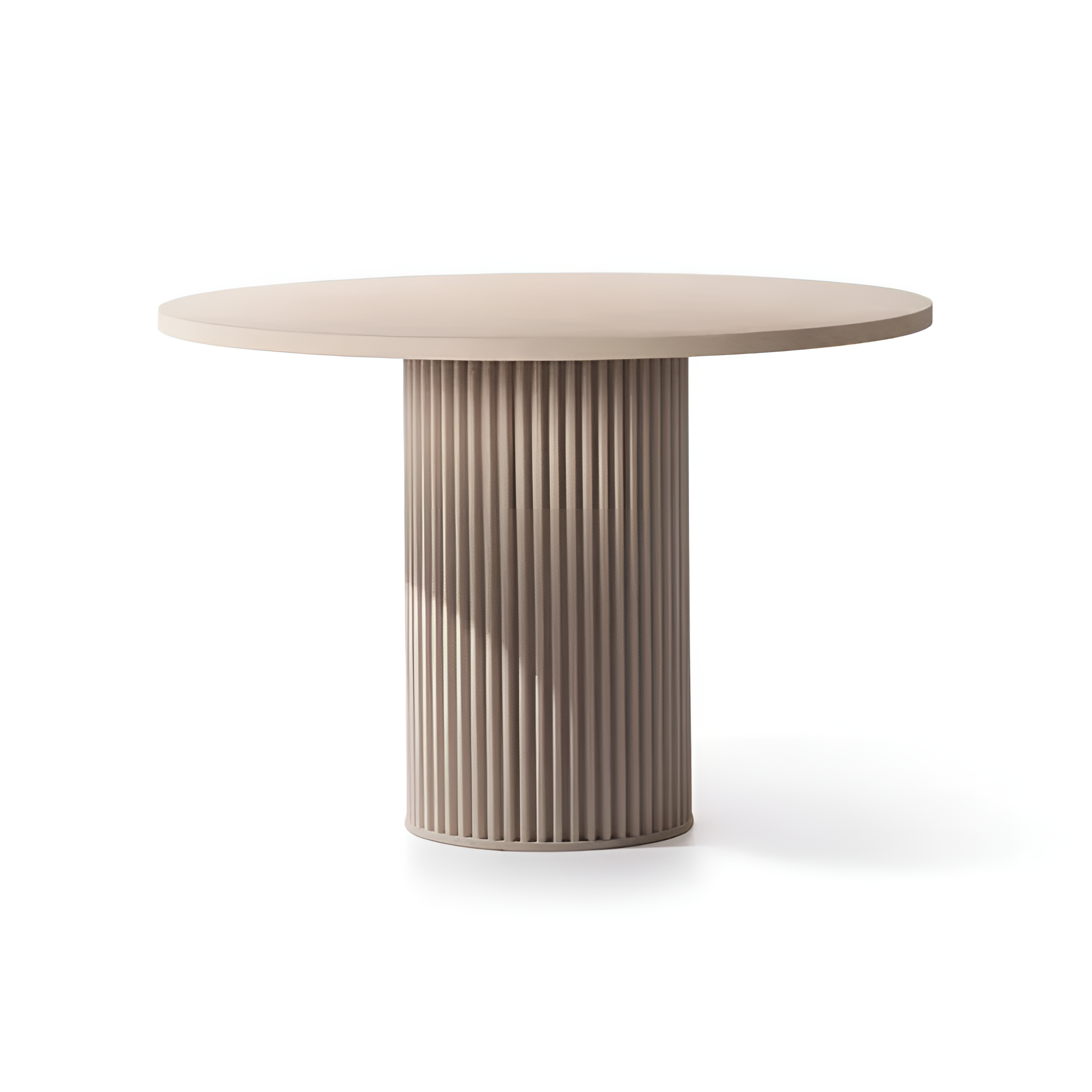 Beige outdoor round table HERCLE