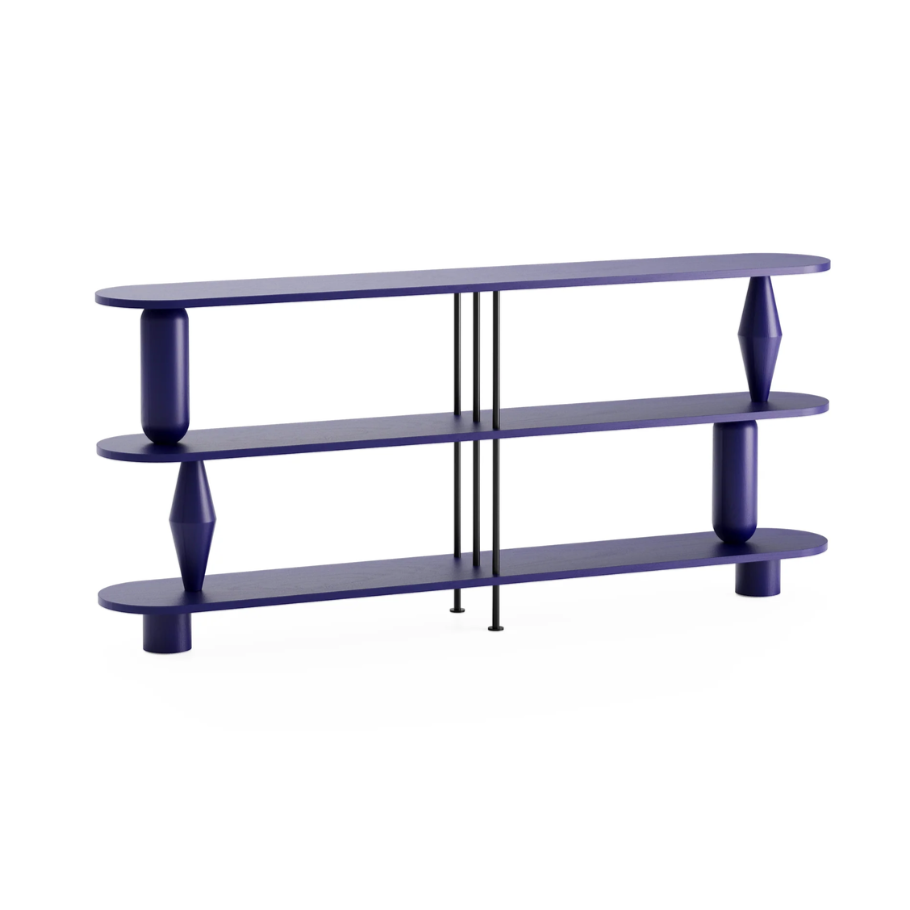 VAZOO DUO Shelf cobalt oak wood