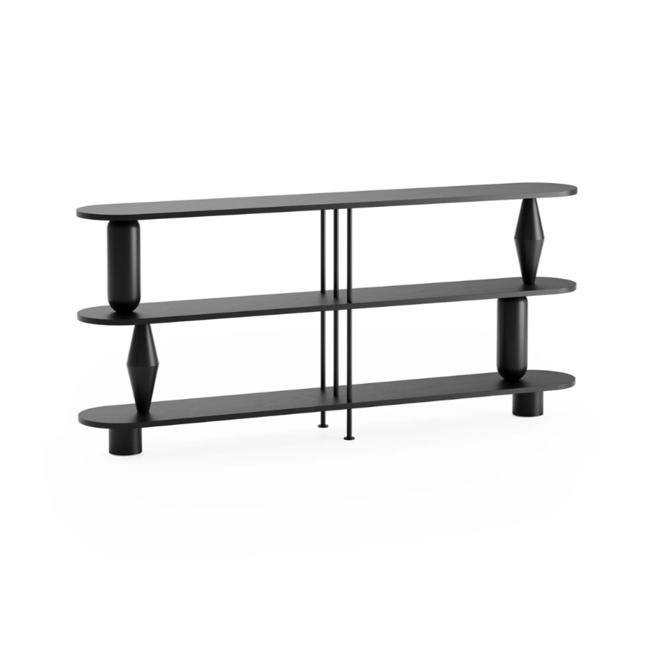 VAZOO DUO Shelf black oak wood