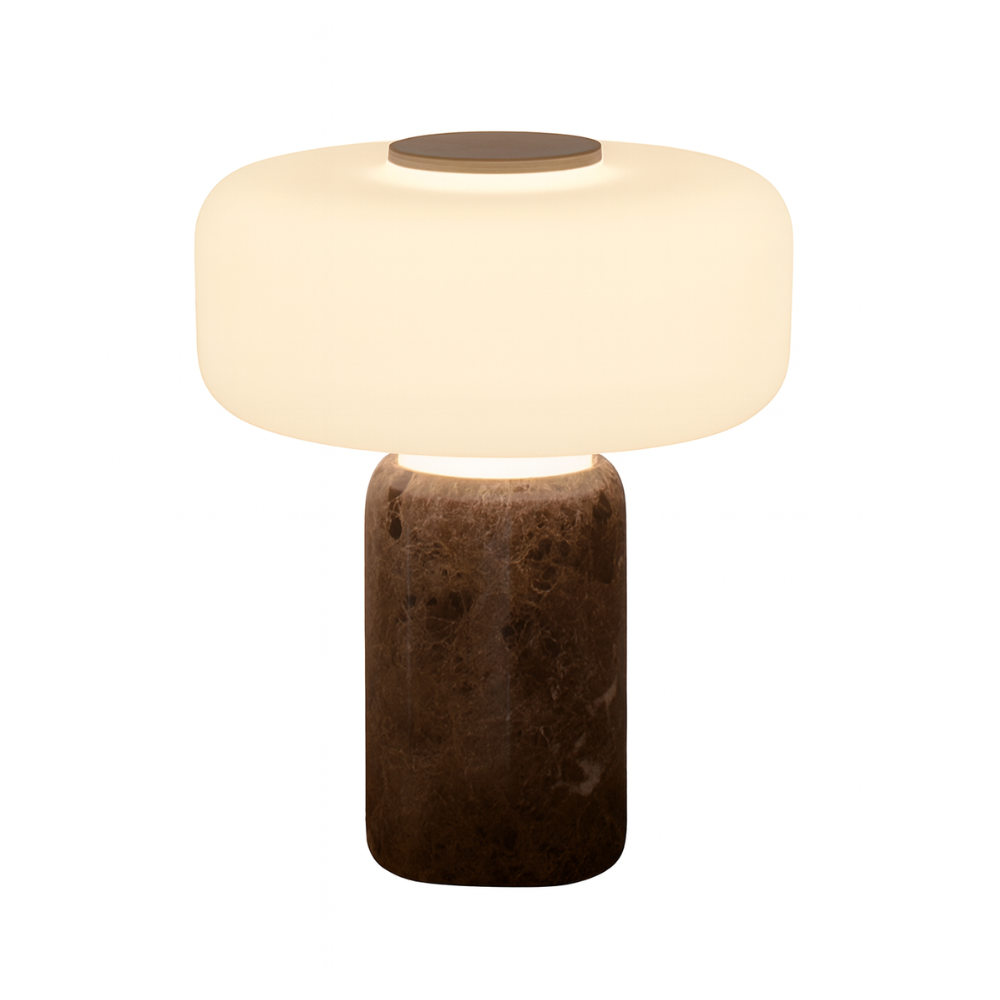 Tischlampe FONTE brauner Marmor