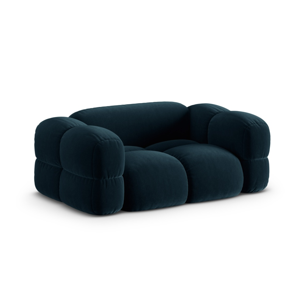 2-seater velvet sofa LORETTO petrol
