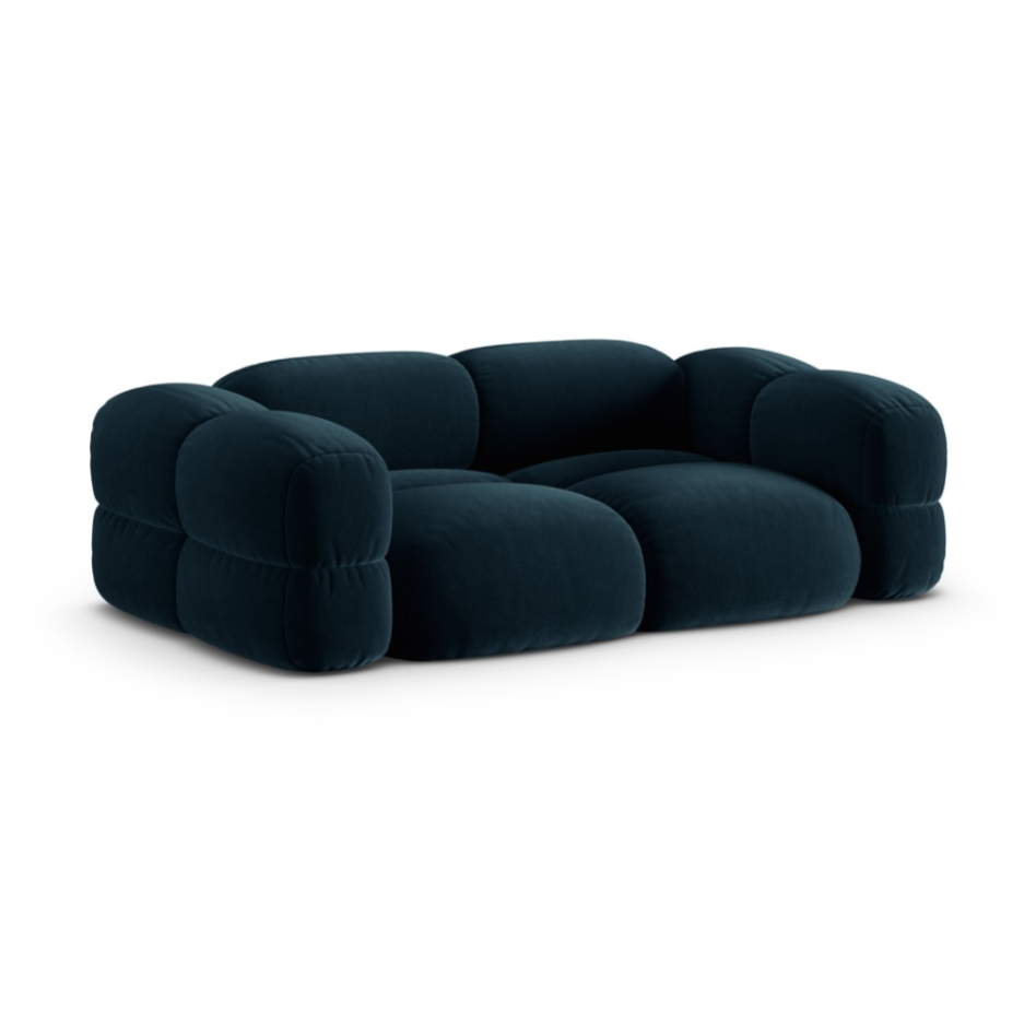 3-seater velvet sofa LORETTO petrol
