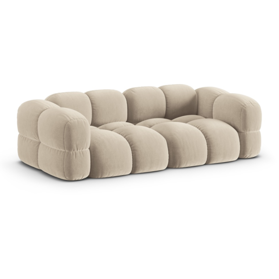 4-seater velvet sofa LORETTO beige