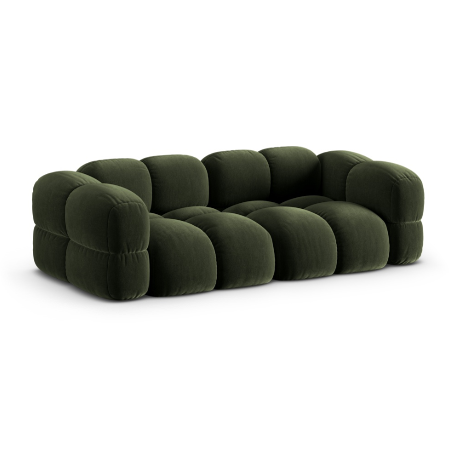 4-seater velvet sofa LORETTO green