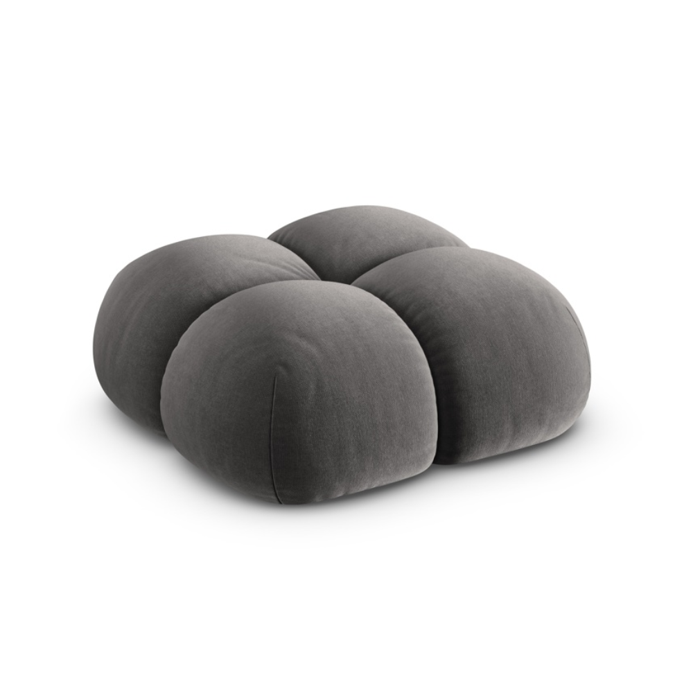 Samt Pouf LORETTO grau