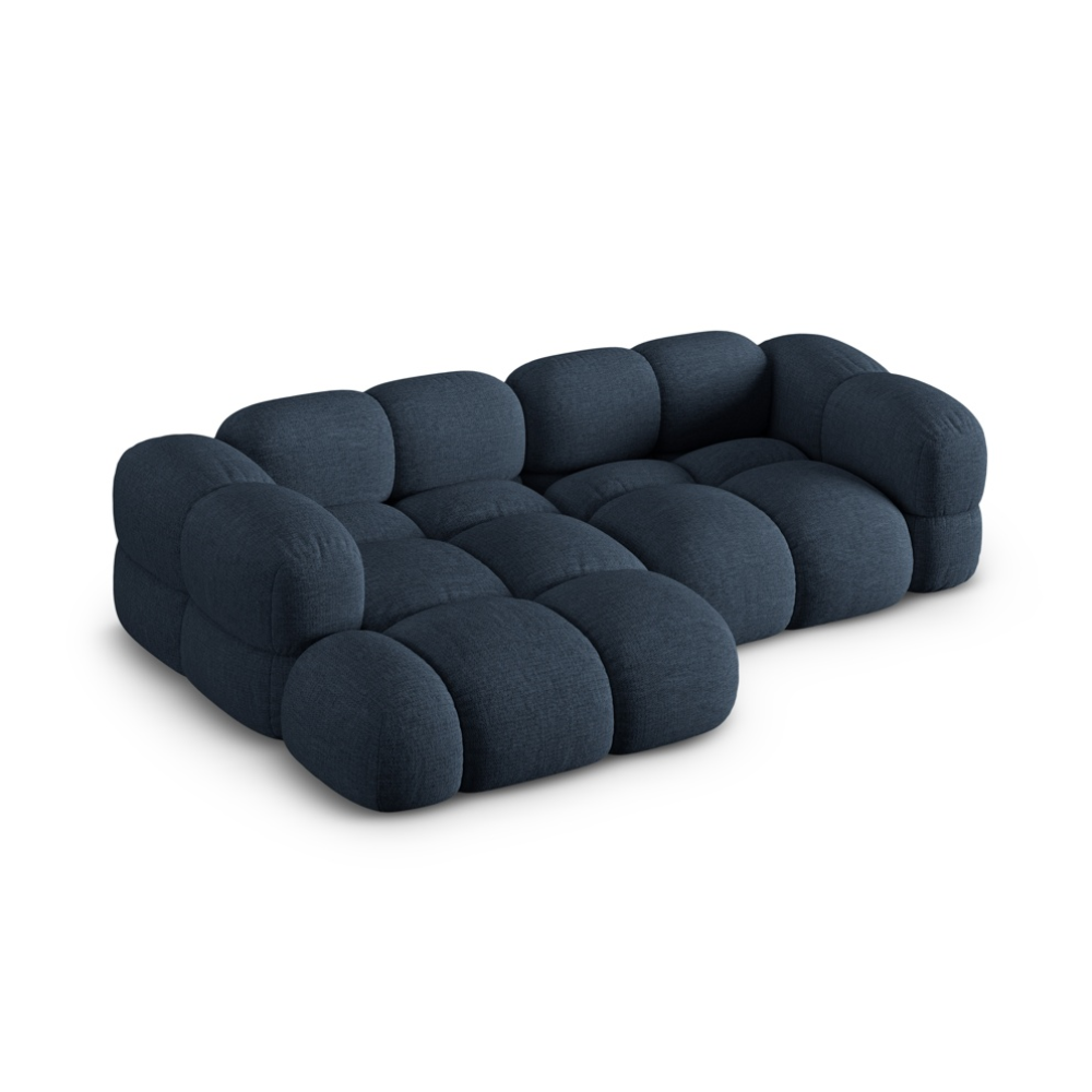 3-sitziger linker Ecksofa LORETTO blau