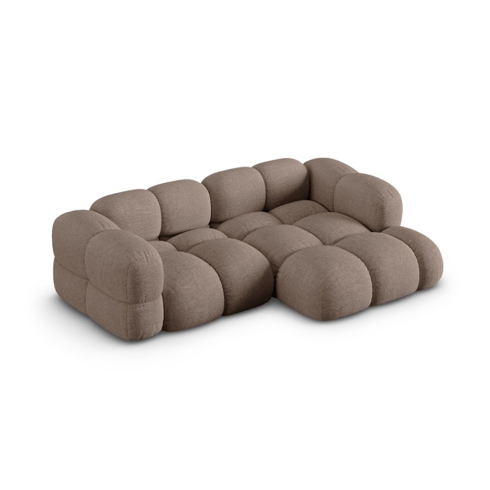 Right-facing 3-seater Corner Sofa LORETTO cappuccino