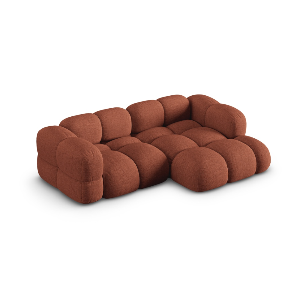 Right-facing 3-seater sofa LORETTO coral