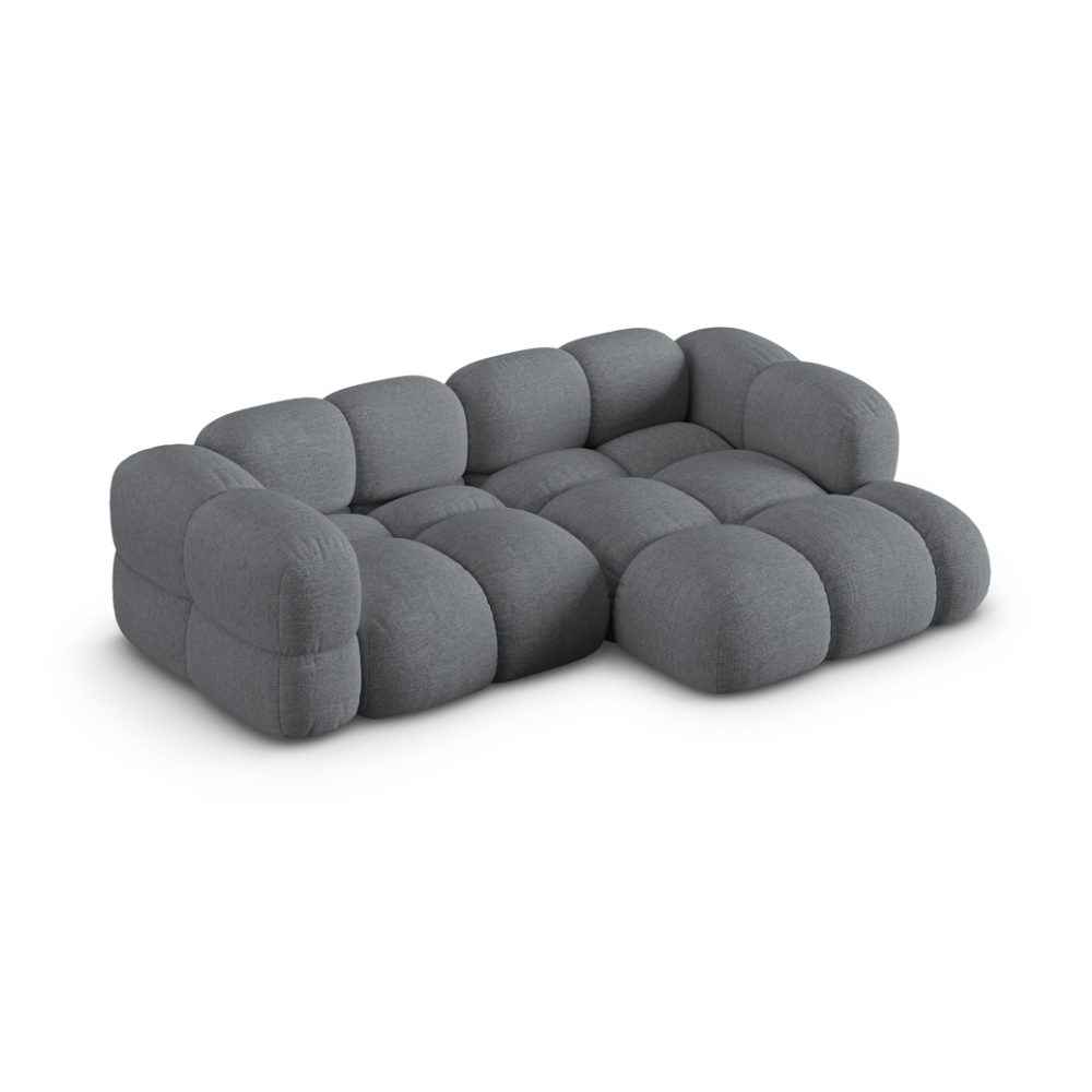 Right-facing 3-seater corner sofa LORETTO gray-blue