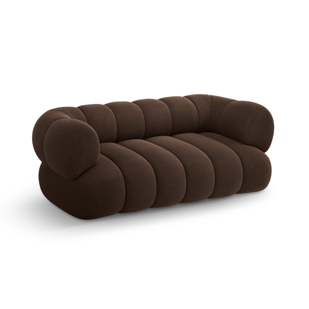 2-seater velvet sofa KOGE chocolate