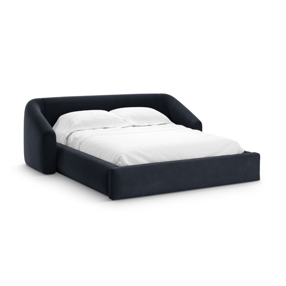 Samt Bett CAMPI marineblau