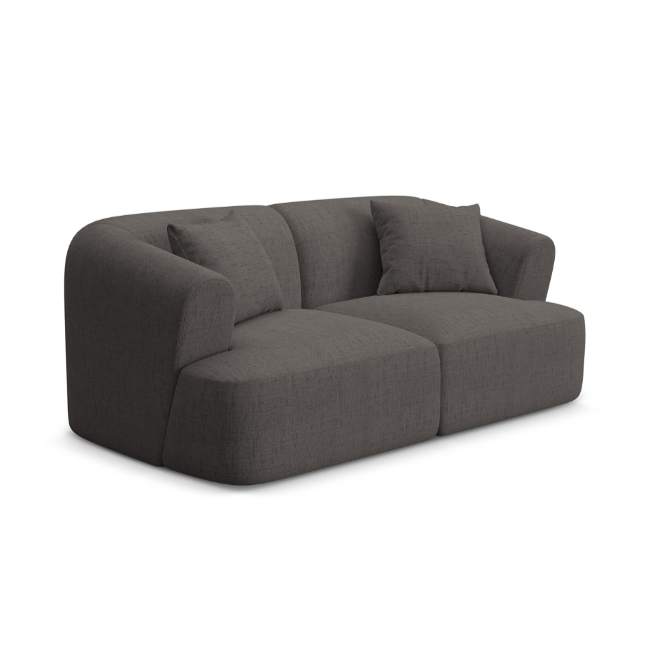 2-seater Sofa CAMPI gray chenille