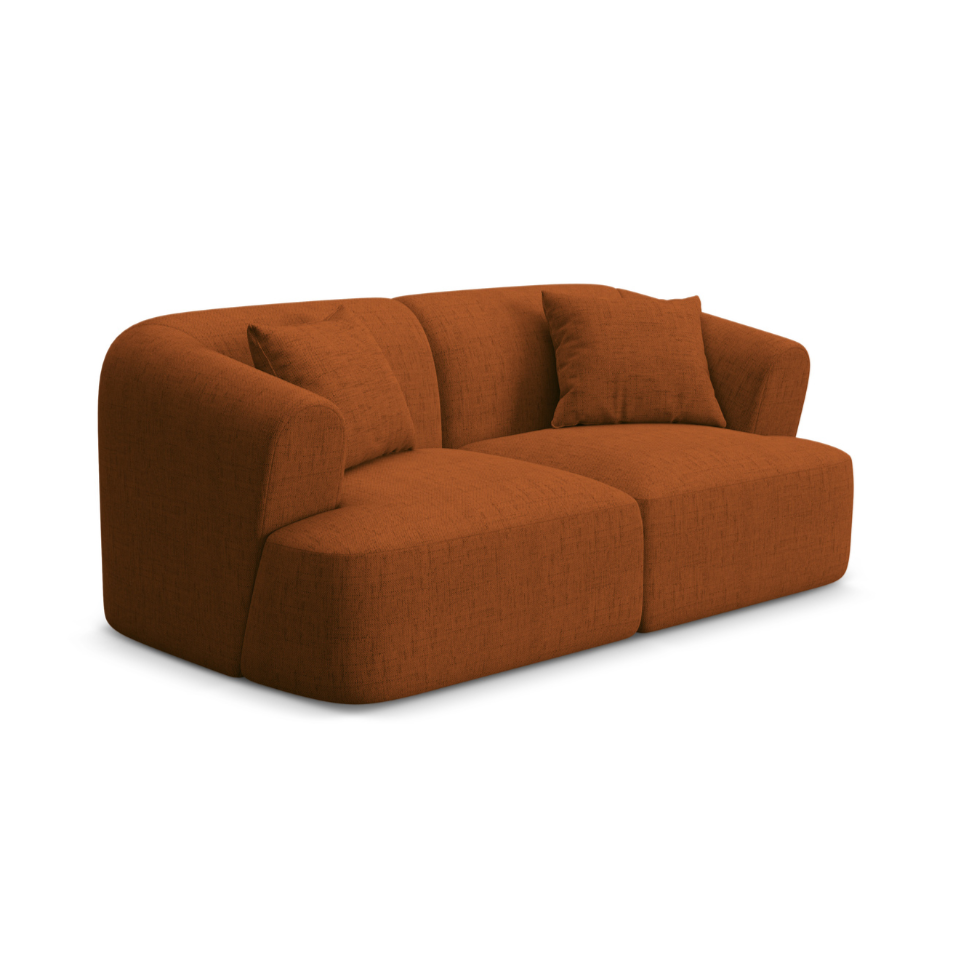 2-seater Sofa CAMPI brick chenille