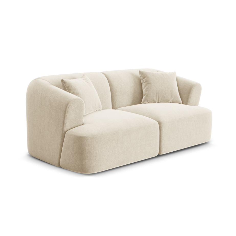 Sofa aus Samt 2-sitzig CAMPI hellbeige