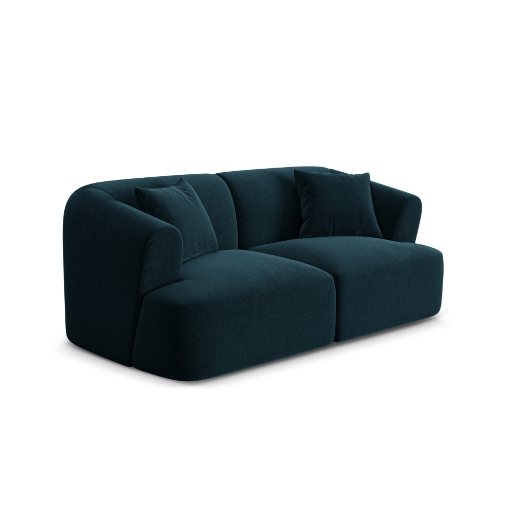 Velvet 2-Seater Sofa CAMPI Petrol