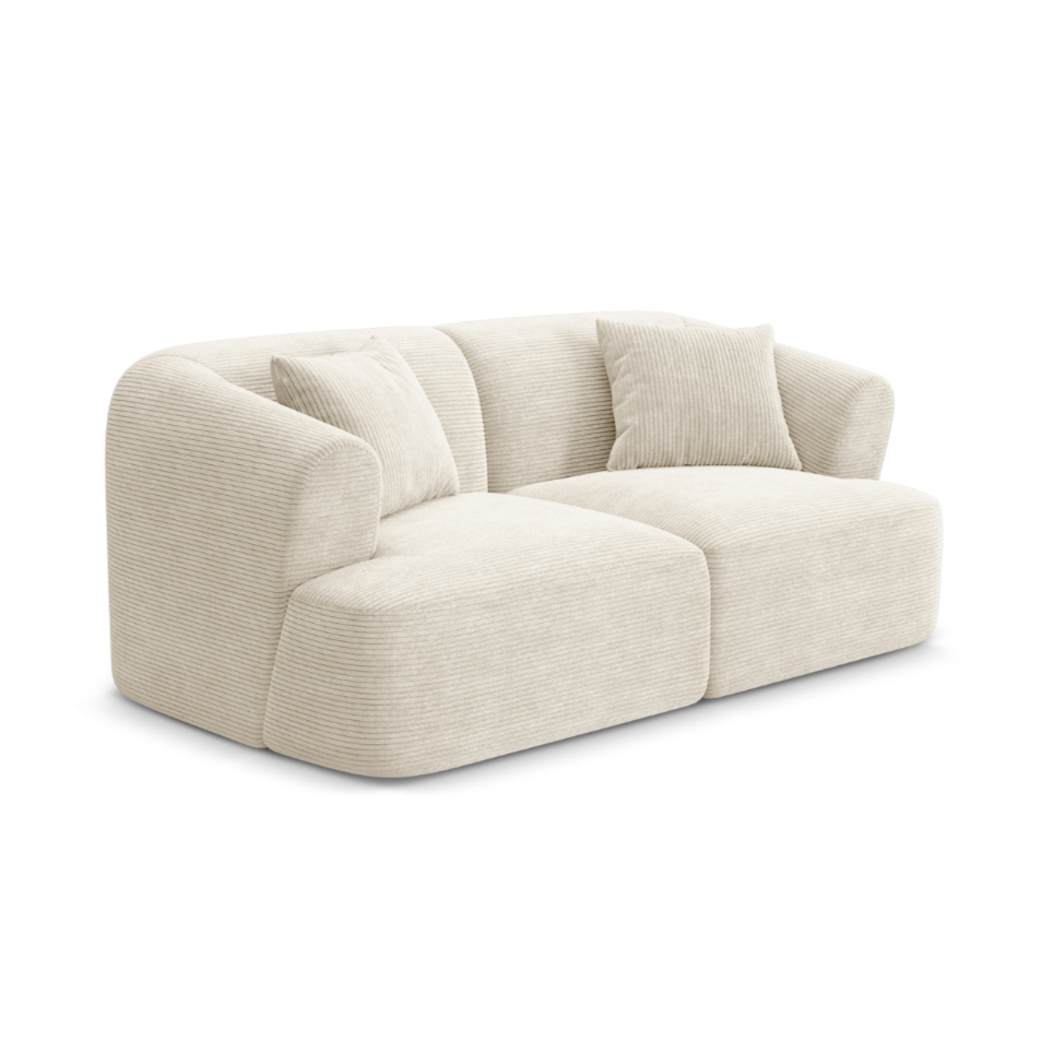 Sofa 2-Sitzer CAMPI creme Cord