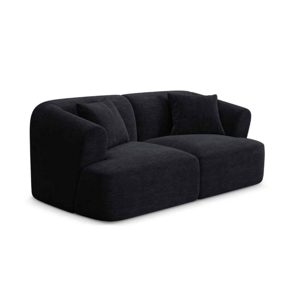 Sofa 2-sitzig CAMPI schwarzes Cord