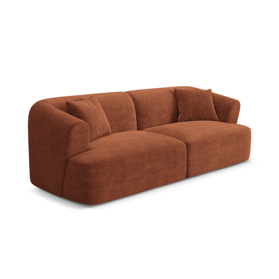 Sofa 3-Sitzer CAMPI ziegelroter Cord