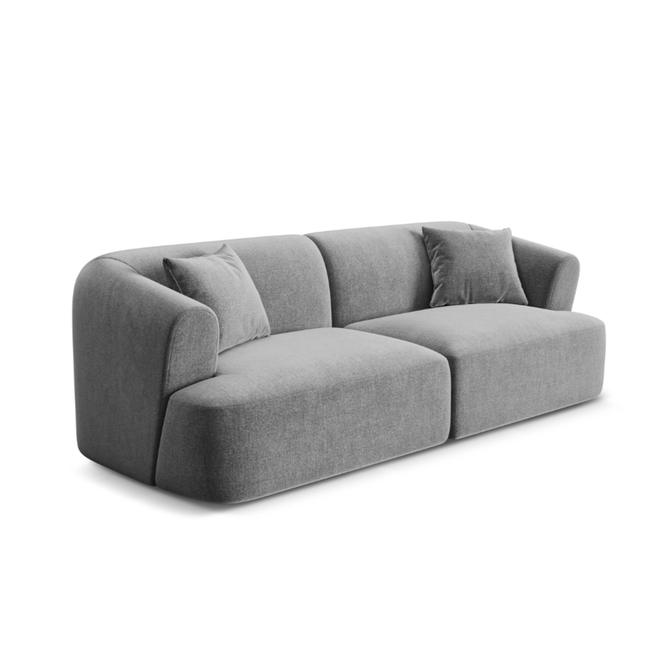 Sofa aus Samt 3-sitzig CAMPI grau