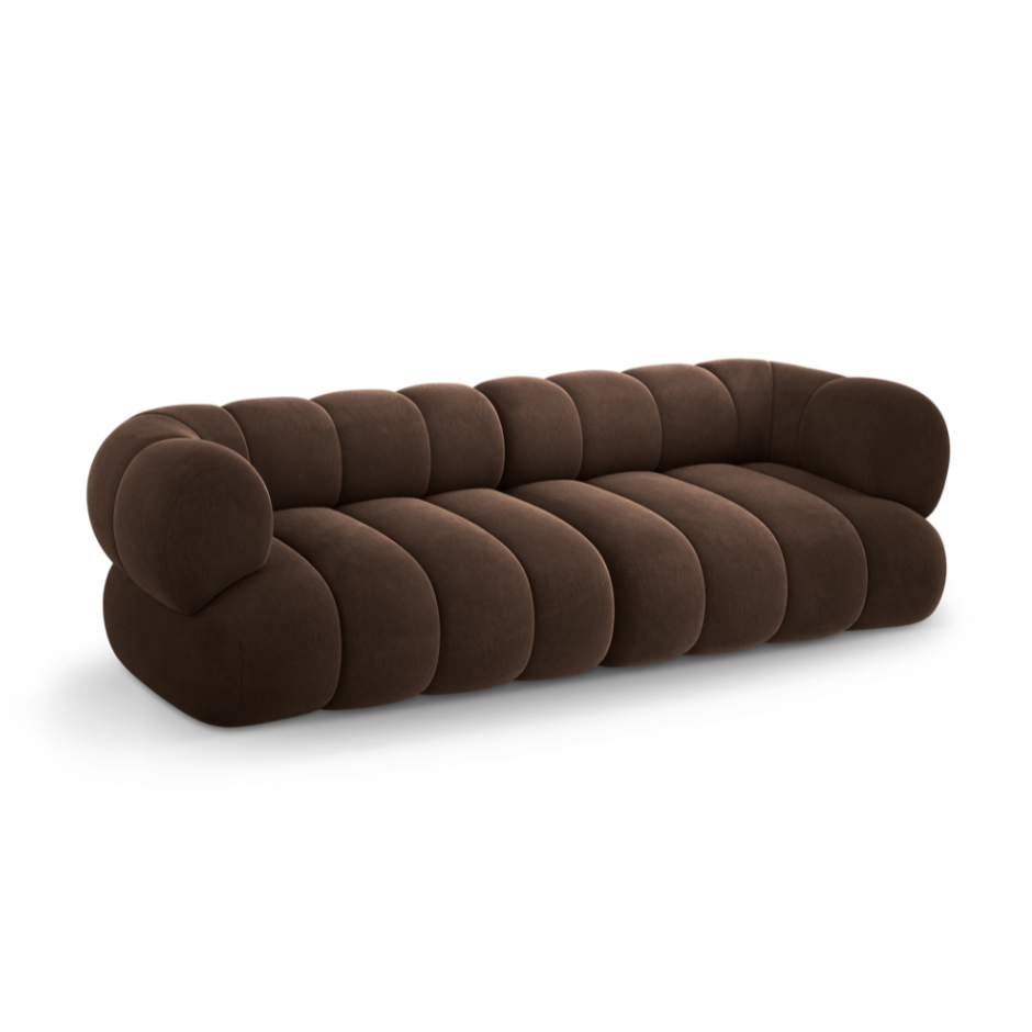 Chocolate 4-Seater Velvet Sofa KOGE