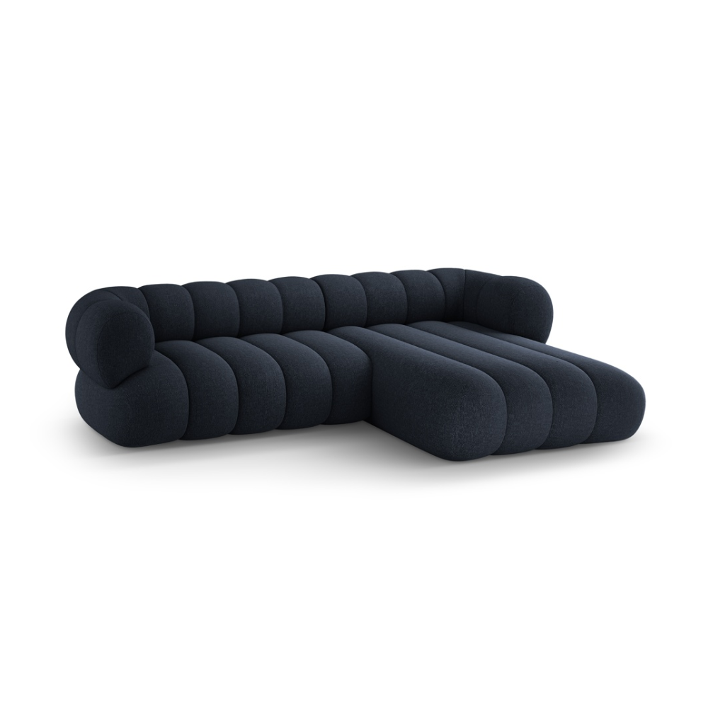 Right-facing 5-seater corner sofa KOGE navy blue