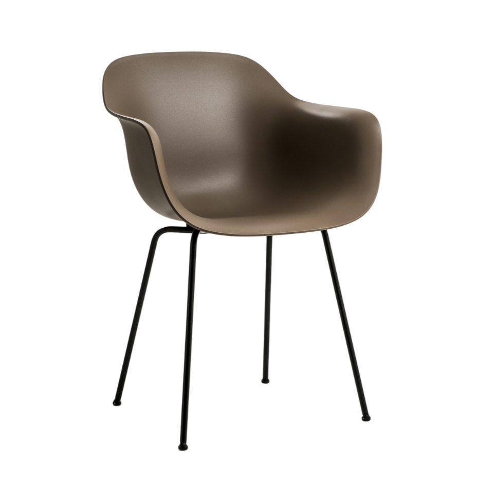 SUBSTANCE brauner Sessel mit Metallgestell