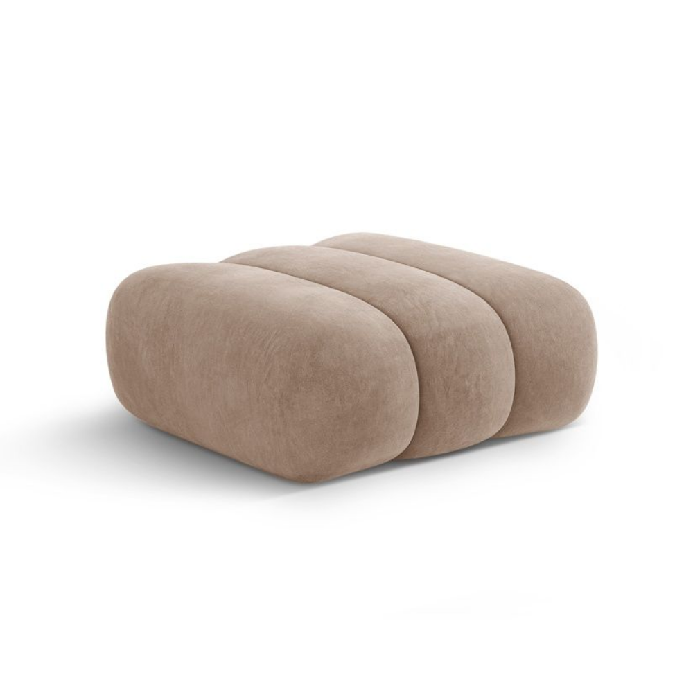 Dark Beige Velvet Pouf KOGE