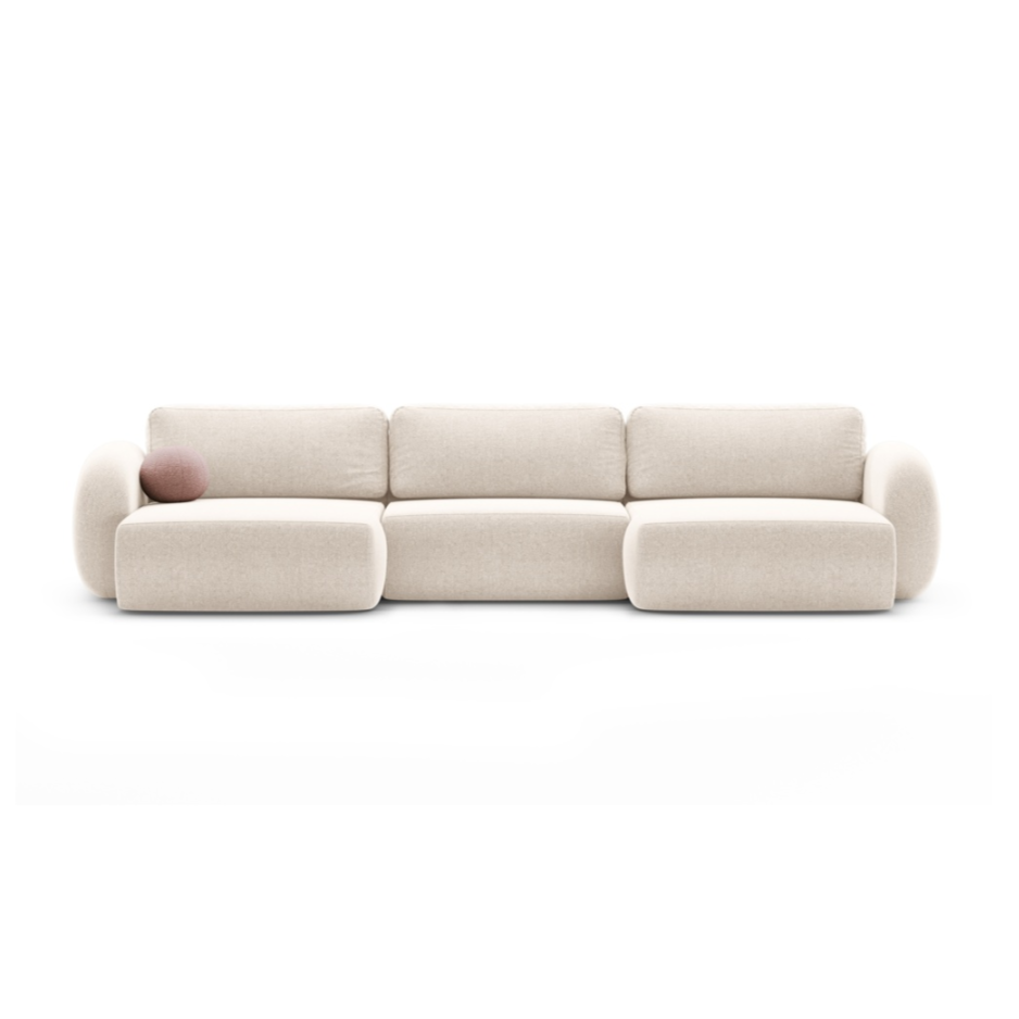 Panoramic Sofa with Sleeping Function for 5 People TONALE Light Beige