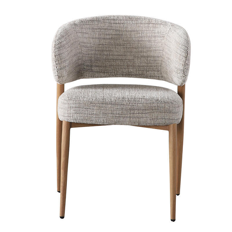FUJI Chair in Gray Beige with Wooden Base