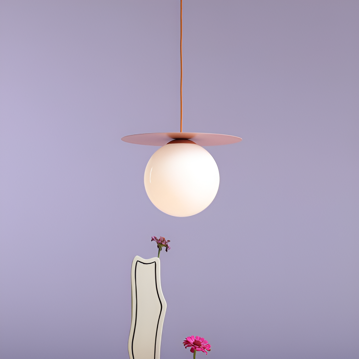 Hanging lamp coral loop