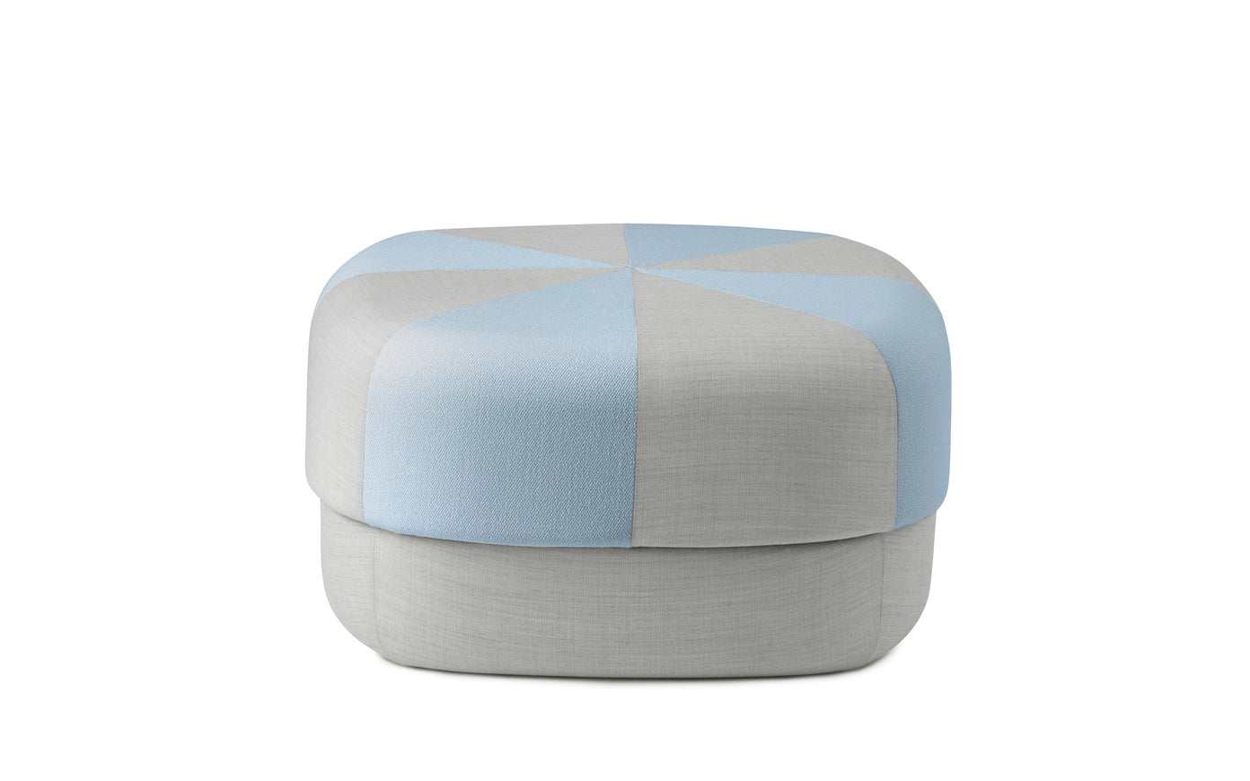 Pouf Circus Duo Gray mit hellblau