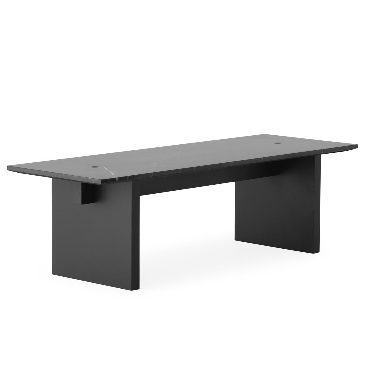 Solid black coffee table