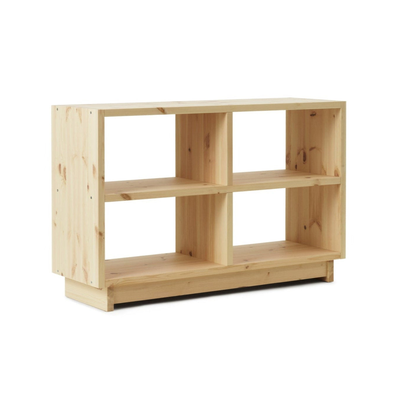 Plank pine wood bookcase